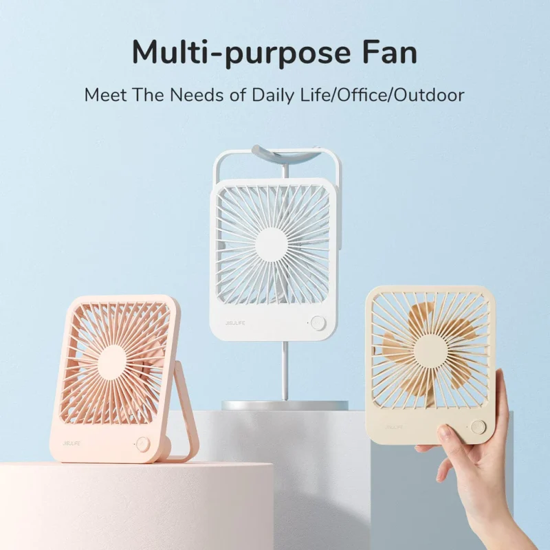 JISULIFE FA26 Rechargeable Ultra Thin Desktop Fan