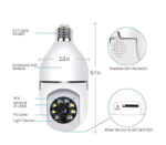Night Vision Wireless Auto Tracking 360 Degree WiFi CCTV Security Camera Light WiFi Bulb - Image 2